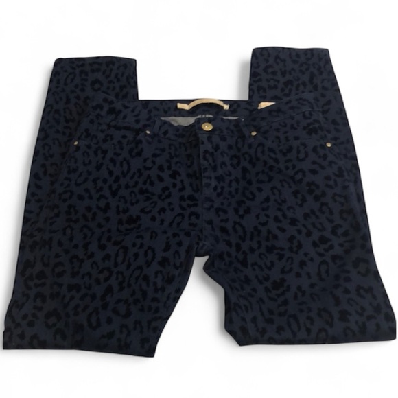 Zara Denim - Zara Leopard Print Velvet Detailed Jeans